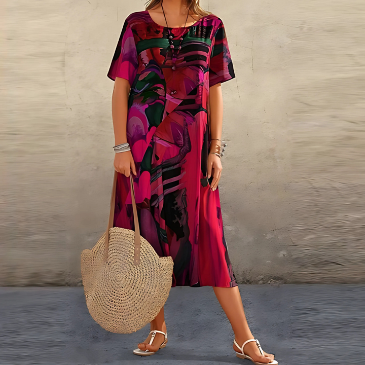 Filomena | Stylish Abstract Print Dress