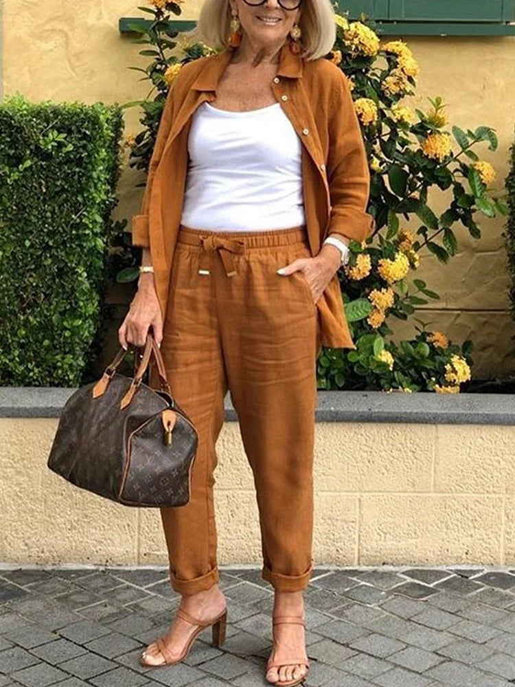 Lorie | Linen Blend Two-Piece Set