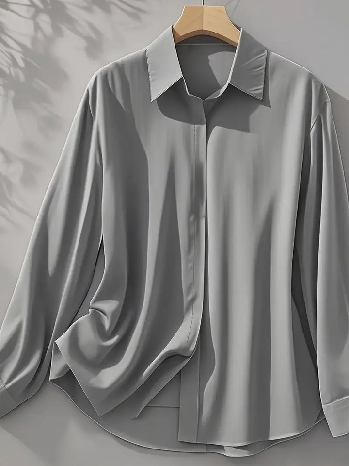 Anjeneth™ | Elegant Long Sleeve Button-Down Shirt