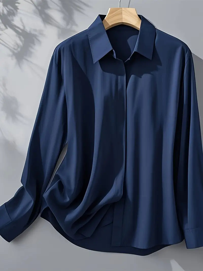 Anjeneth™ | Elegant Long Sleeve Button-Down Shirt