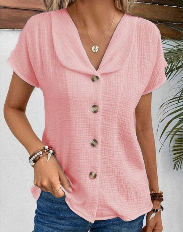 Ellen | Stylish Button-Down Collared Top