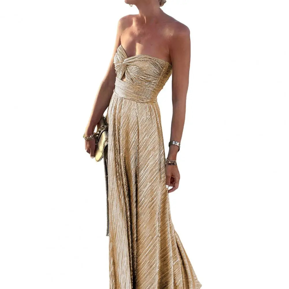 Victoria | Elegant Strapless Maxi Dress