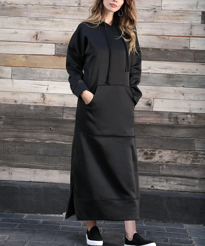 Ciska™ - Elegant Hooded Dress with Long Sleeves