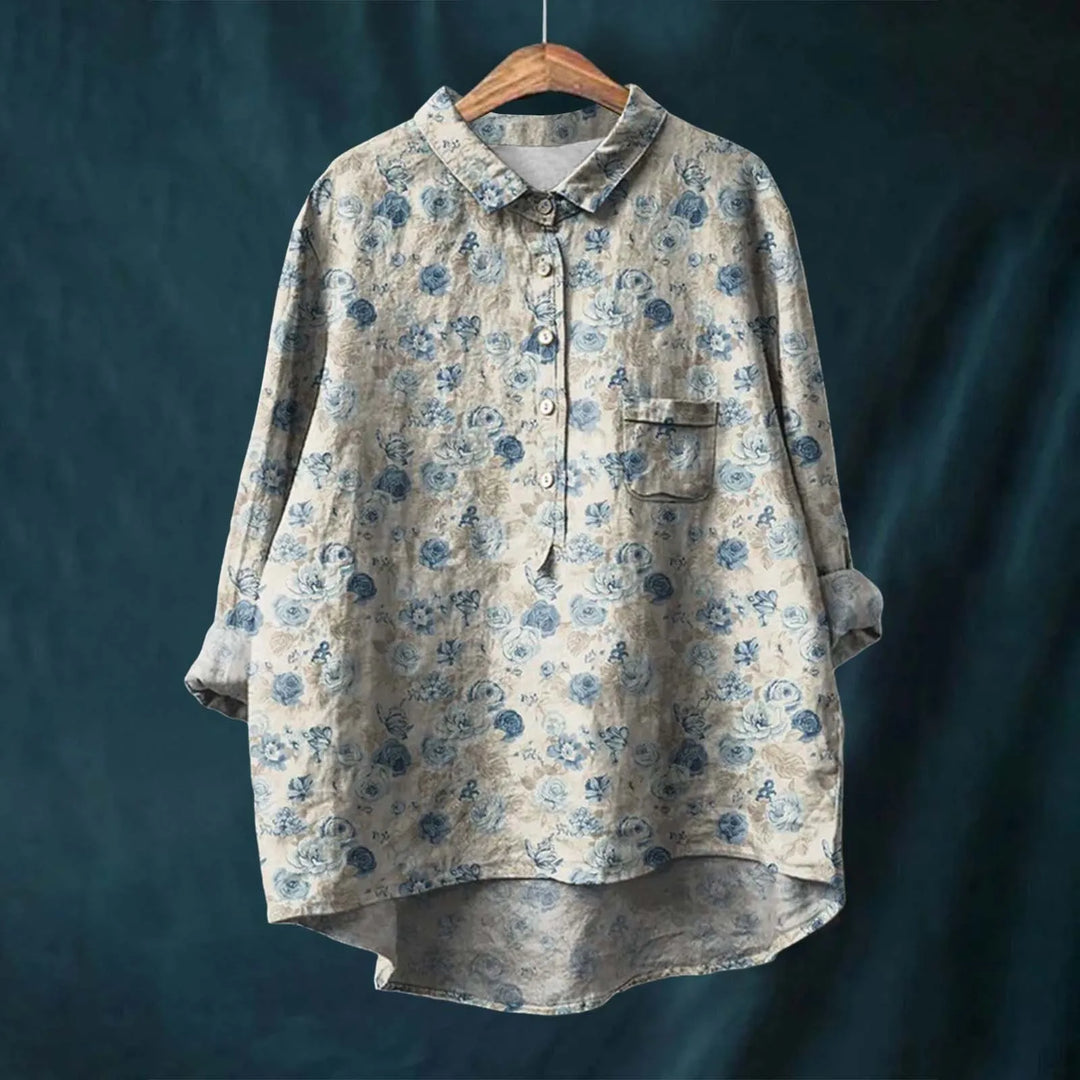 Liesa™ | Vintage Floral Shirt with Buttons