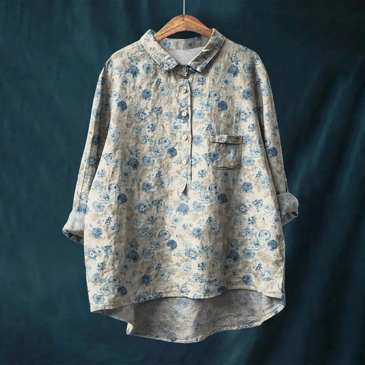 Liesa™ | Vintage Floral Shirt with Buttons