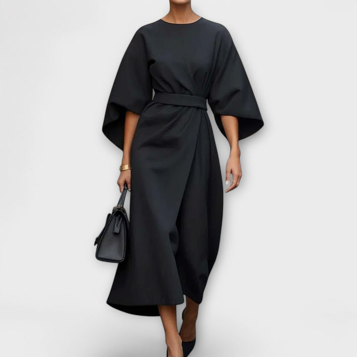 Sonia | Elegant Dress with Sleeves and  Belt