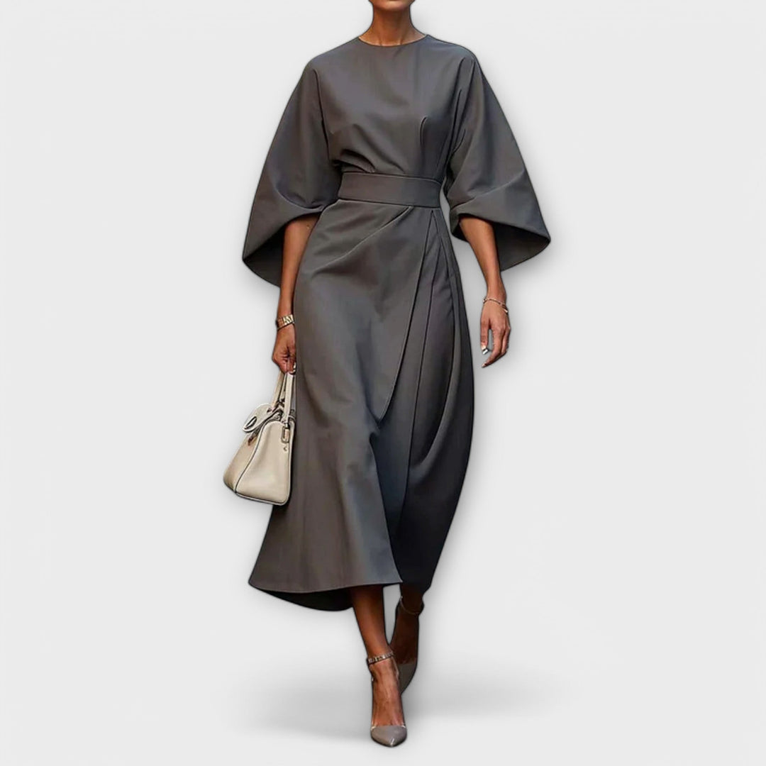 Sonia | Elegant Dress with Sleeves and  Belt
