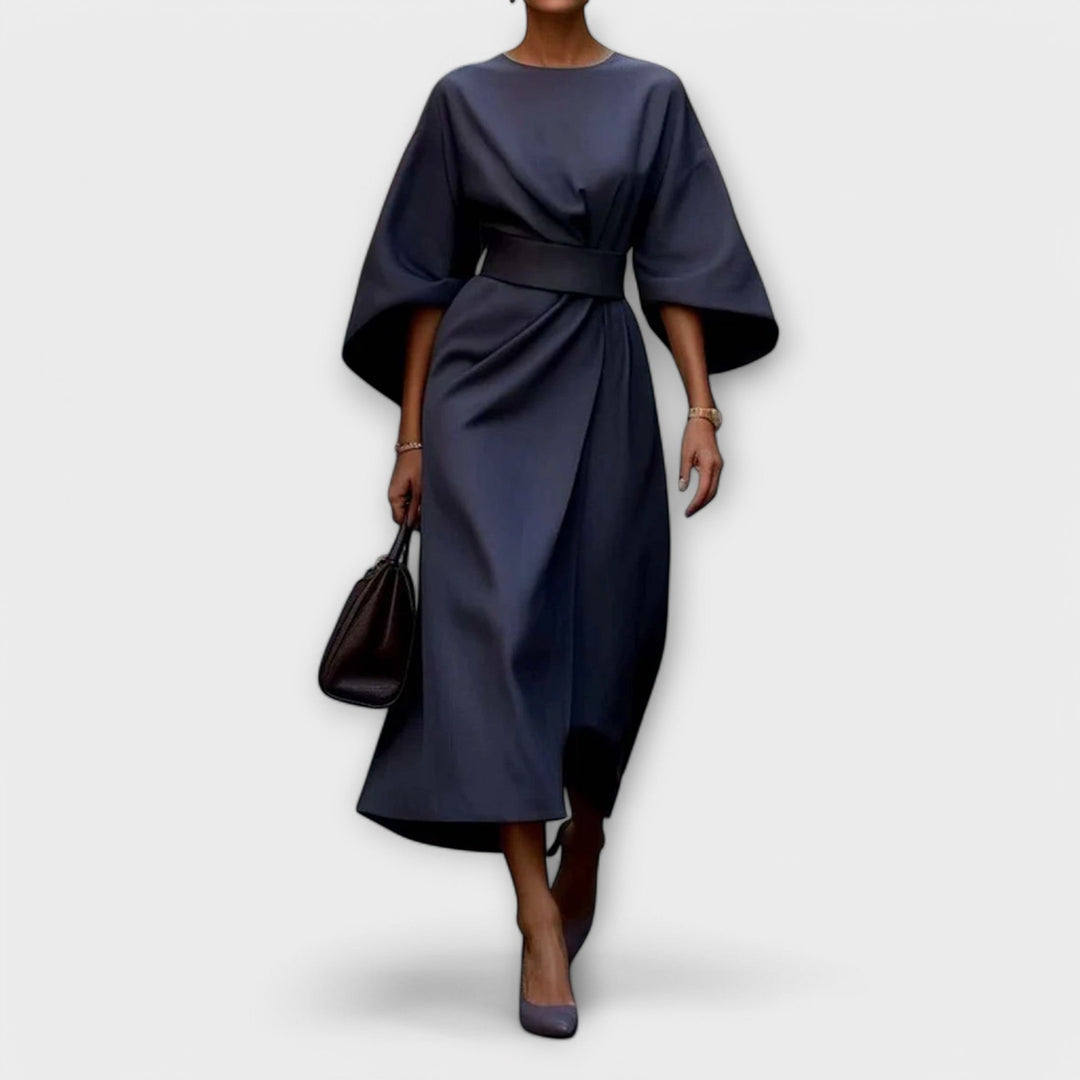 Sonia | Elegant Dress with Sleeves and  Belt