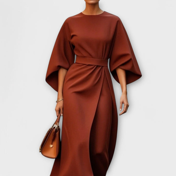 Sonia | Elegant Dress with Sleeves and  Belt