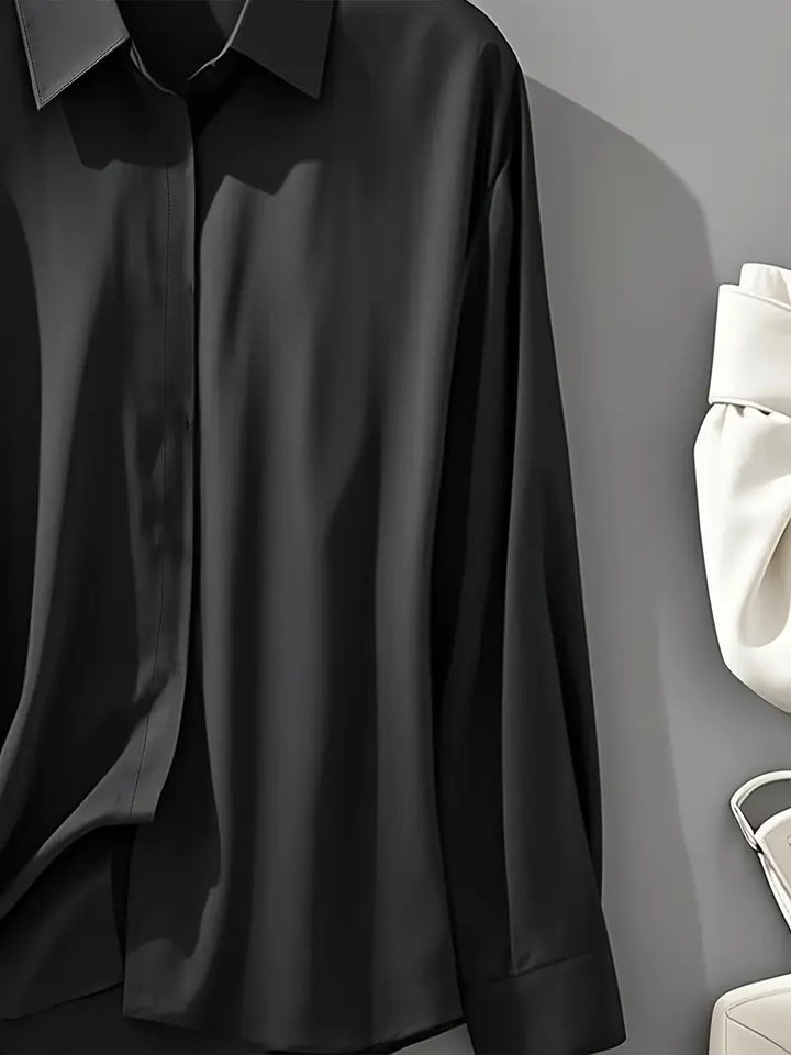 Anjeneth™ | Elegant Long Sleeve Button-Down Shirt
