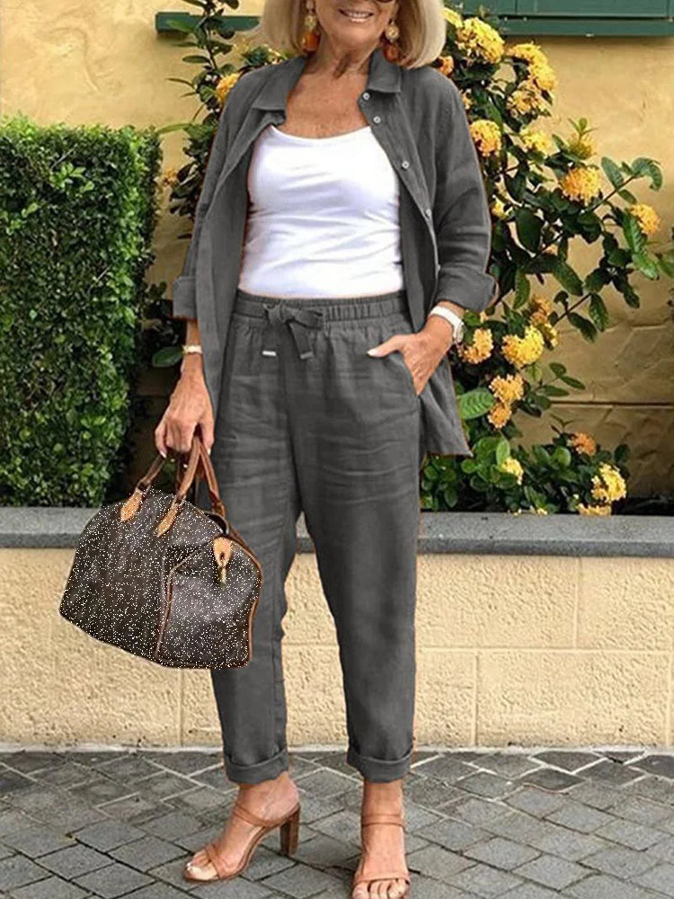 Lorie | Linen Blend Two-Piece Set