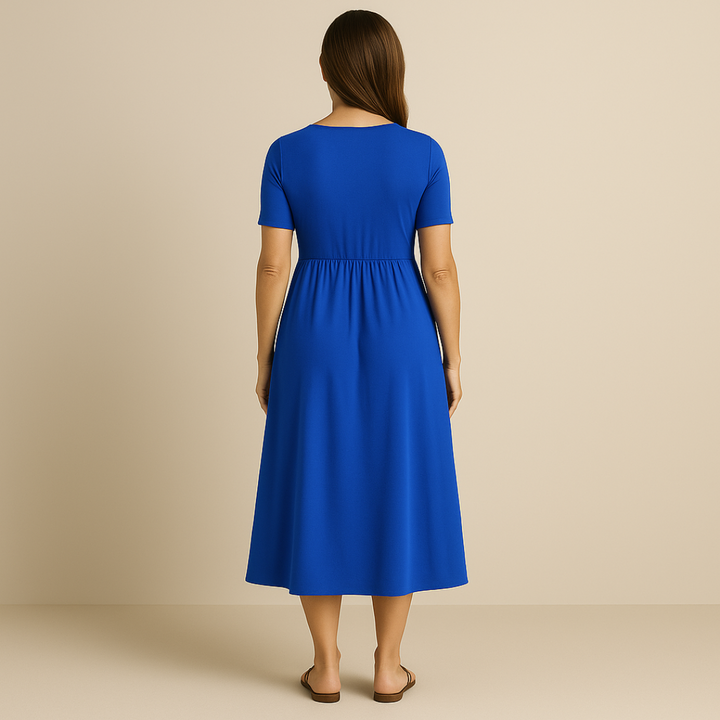 Anny | Stylish V-Neck Midi Dress