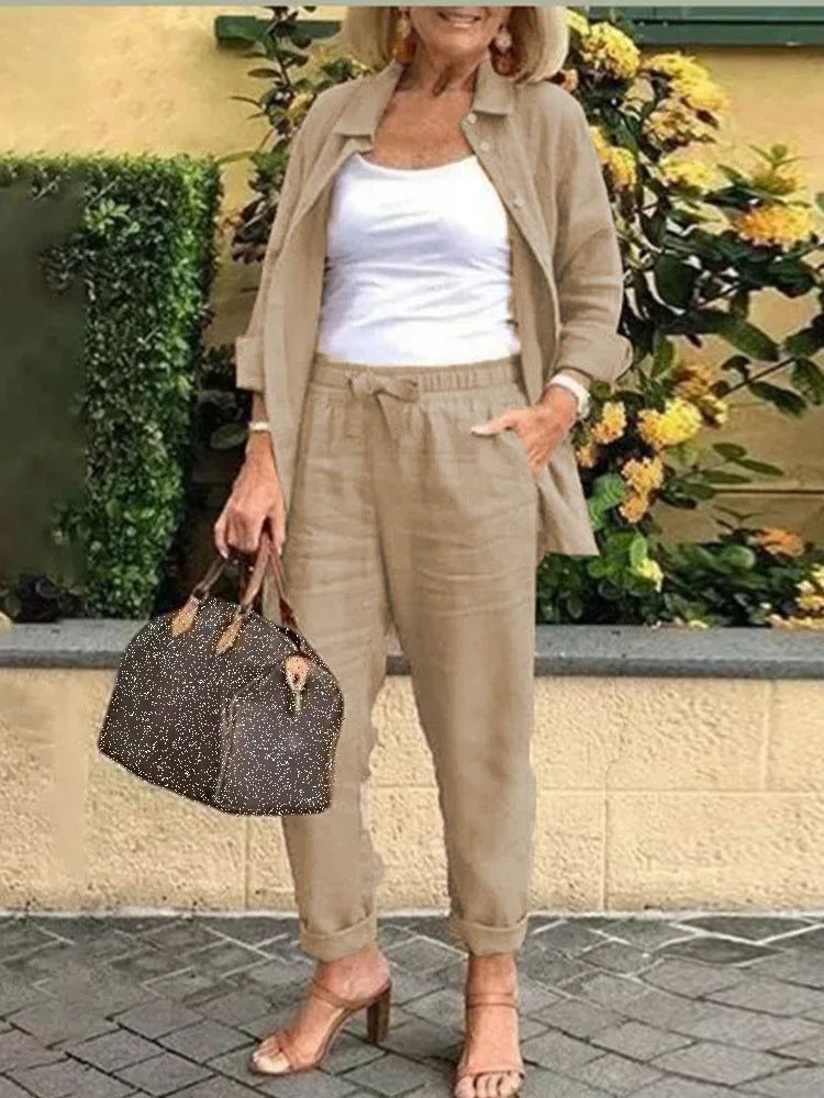 Lorie | Linen Blend Two-Piece Set