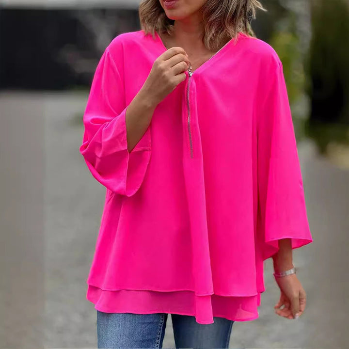 Lauren | Stylish V-Neck Bell Sleeve Top