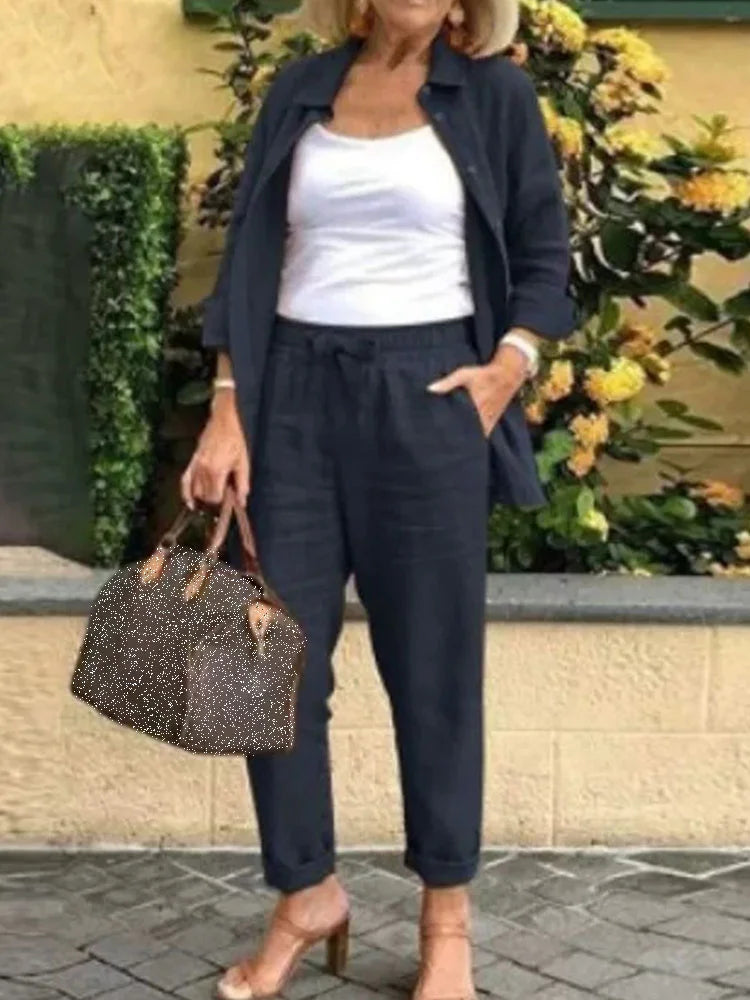 Lorie | Linen Blend Two-Piece Set