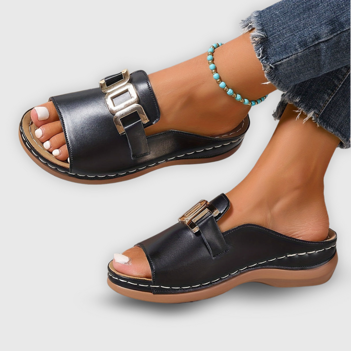 Jennifer | Stylish Chain Slip-Ons