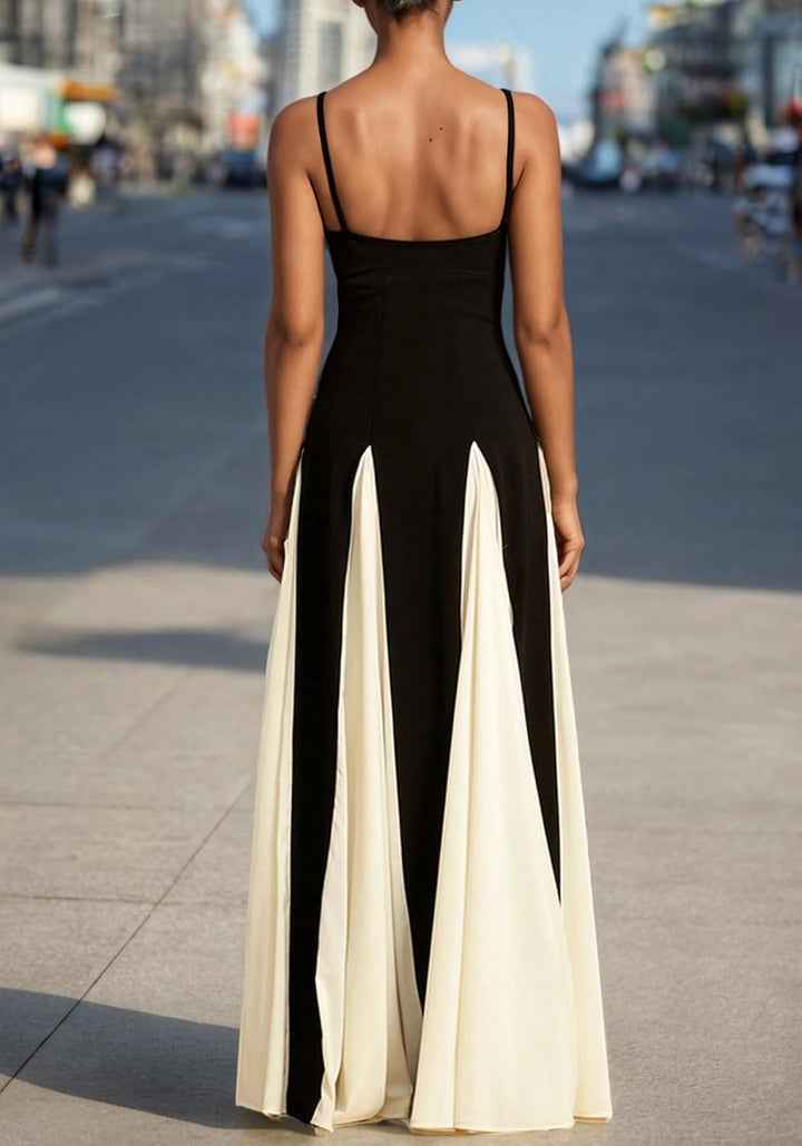 Amelia | Elegant Contrast Maxi Dress