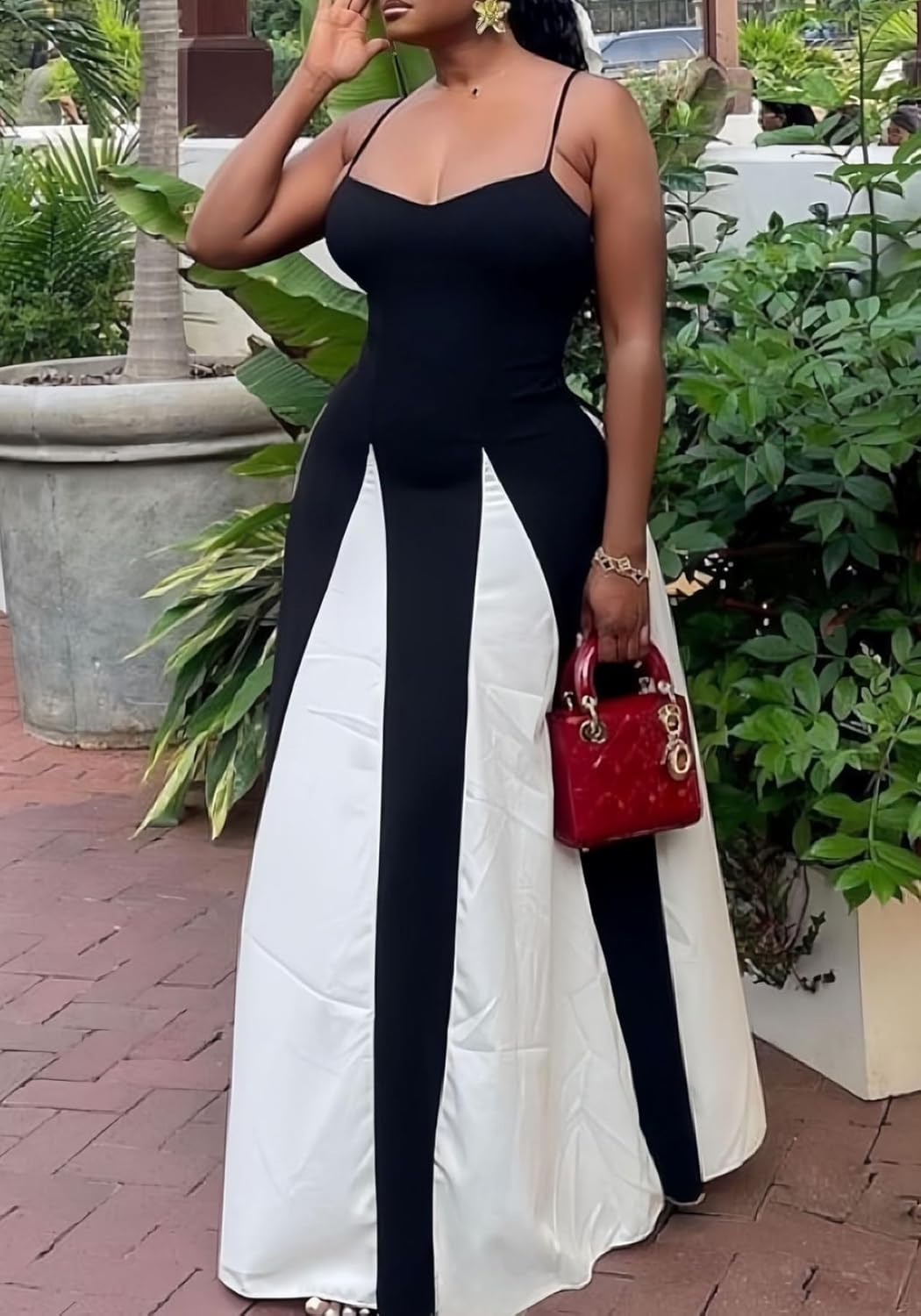 Amelia | Elegant Contrast Maxi Dress