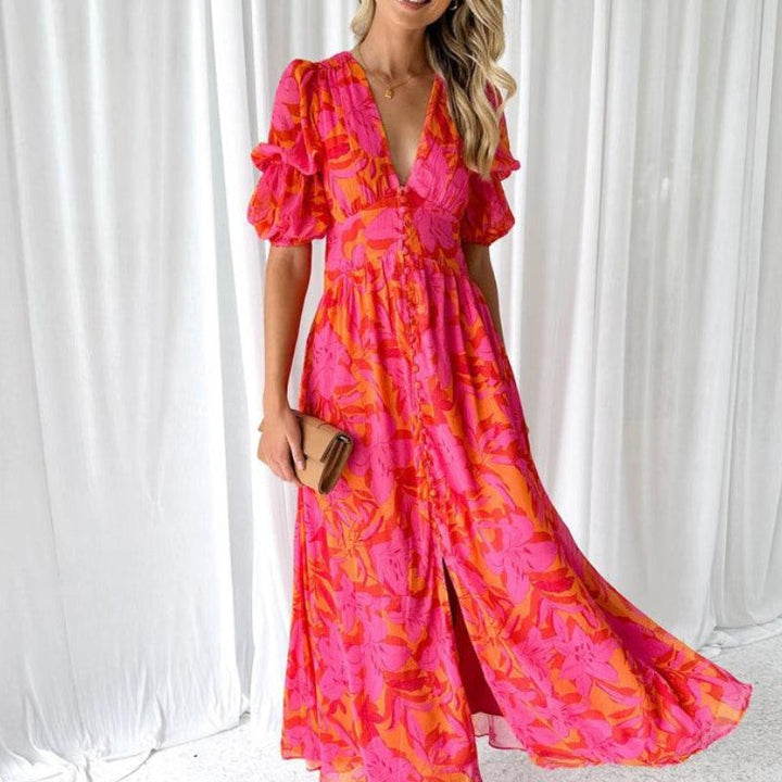 Lavinia | Stylish Floral Print Maxi Dress