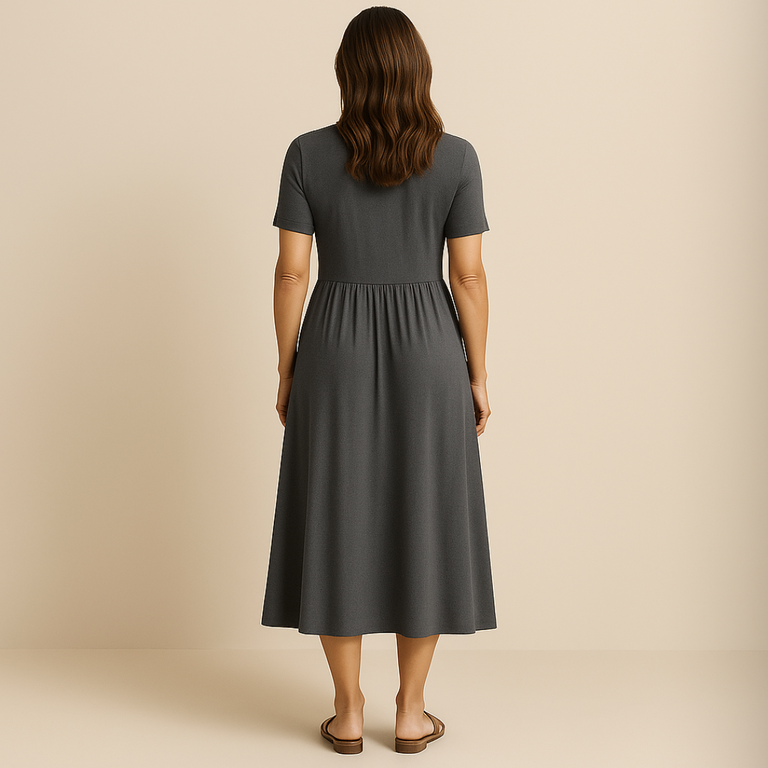 Anny | Stylish V-Neck Midi Dress