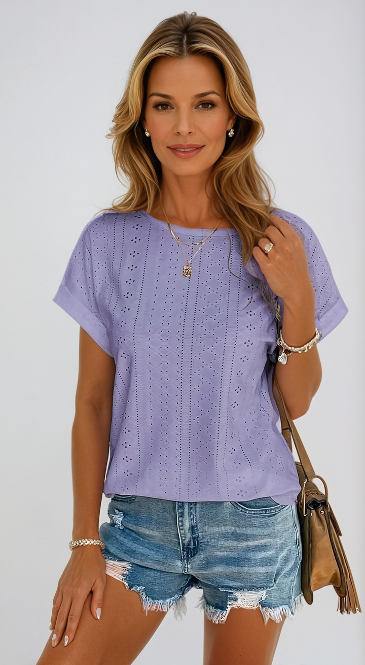 Becky™ | Casual Eyelet Top