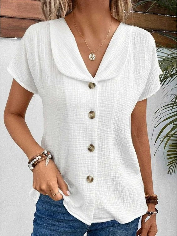 Ellen | Stylish Button-Down Collared Top