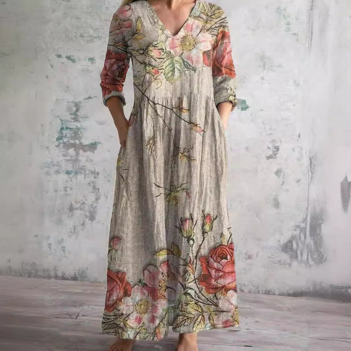 Sophie | Comfortable Summer Floral Maxi Dress