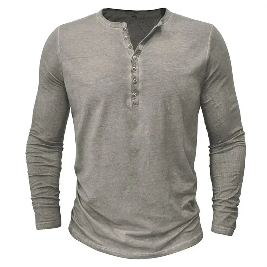 Cyril™ | Long Sleeve Henley Shirt