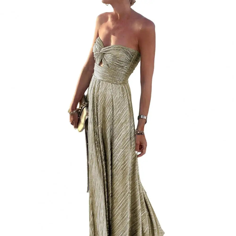 Victoria | Elegant Strapless Maxi Dress