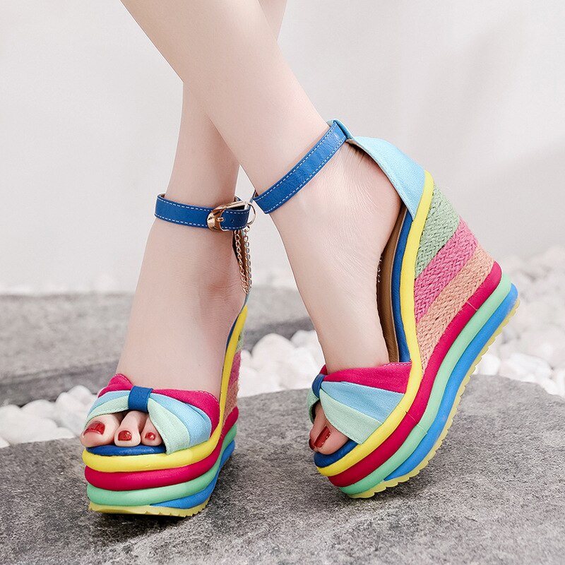 Monica | Stylish Colorful Summer Wedge Sandals