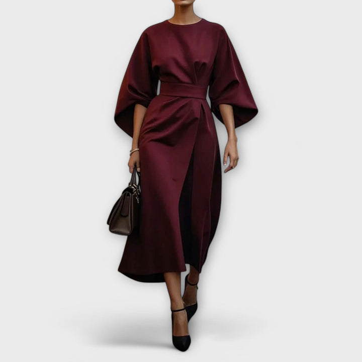 Sonia | Elegant Dress with Sleeves and  Belt