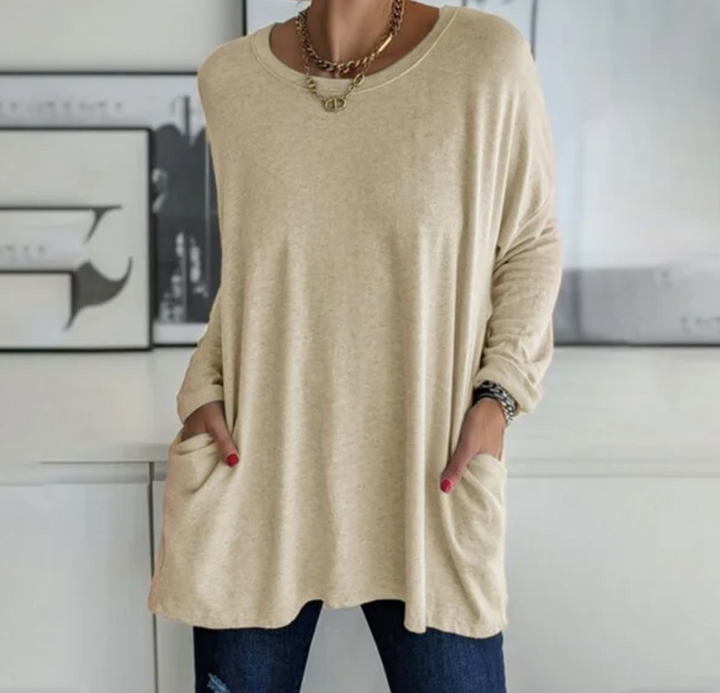 Ava™ | Casual Oversized Tunic Top with pockets