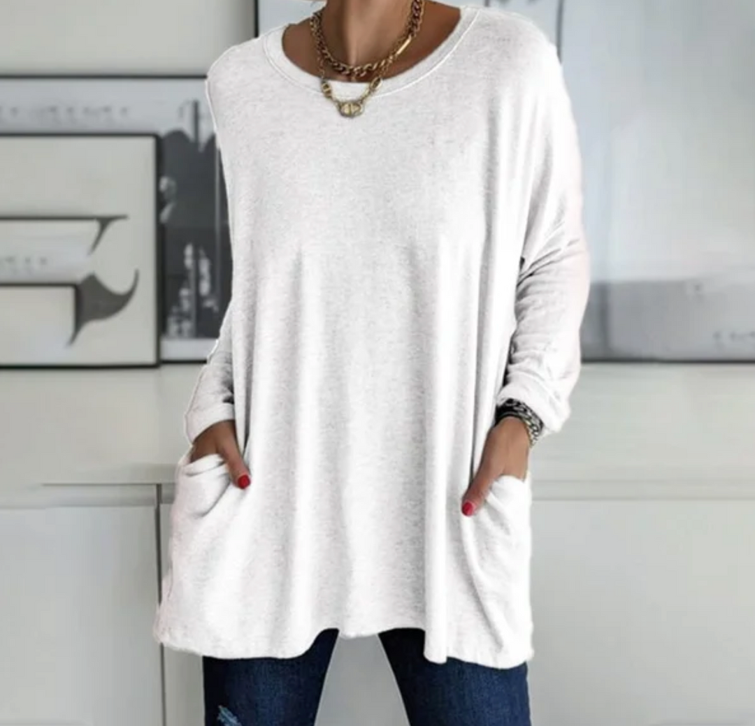 Ava™ | Casual Oversized Tunic Top with pockets