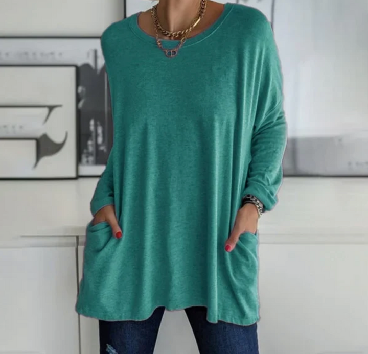 Ava™ | Casual Oversized Tunic Top with pockets