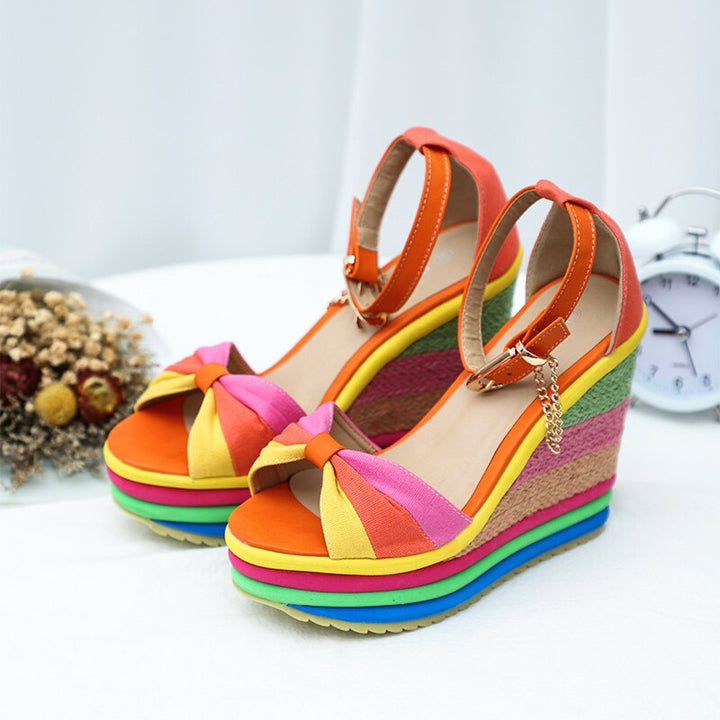 Monica | Stylish Colorful Summer Wedge Sandals