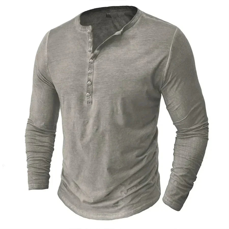 Cyril™ | Long Sleeve Henley Shirt