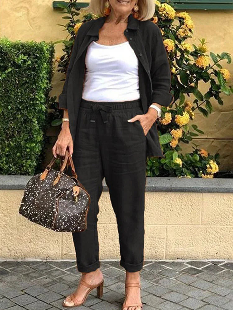 Lorie | Linen Blend Two-Piece Set